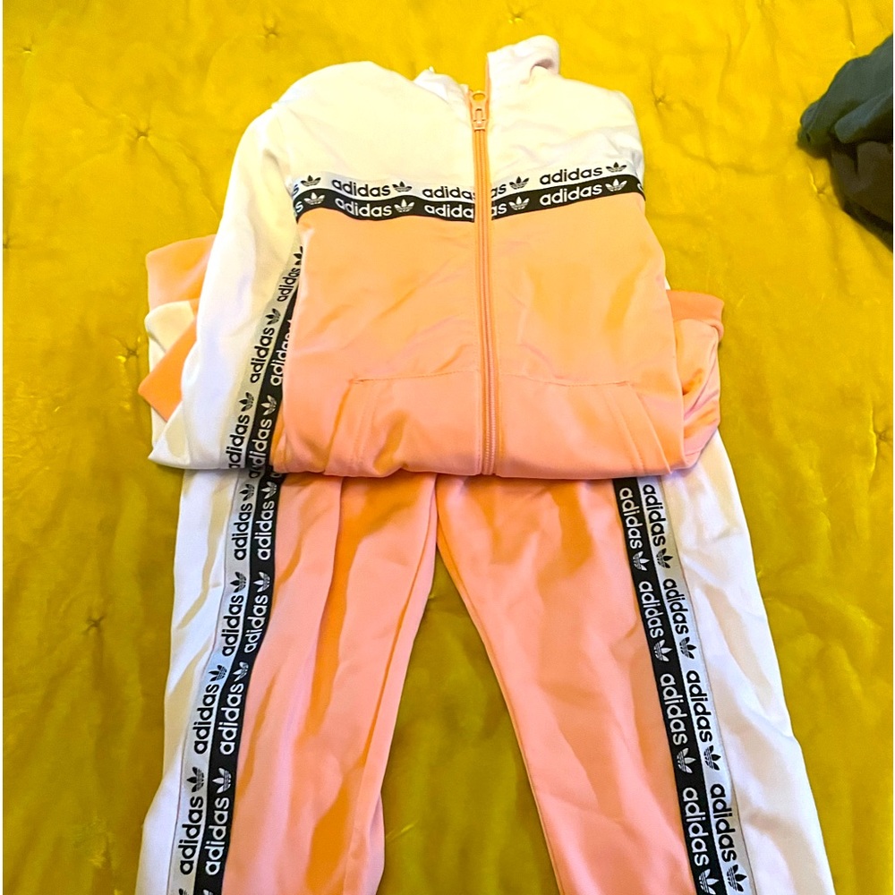 Girls adidas tracksuit worn once